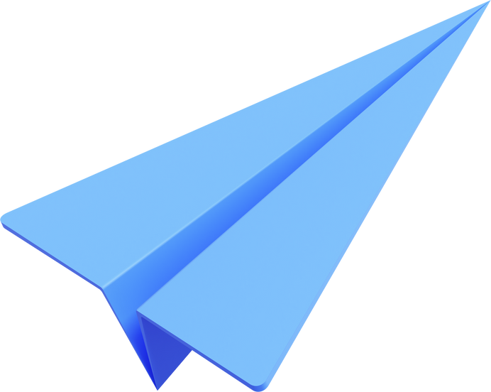 3D Paper Airplane cartoon icon